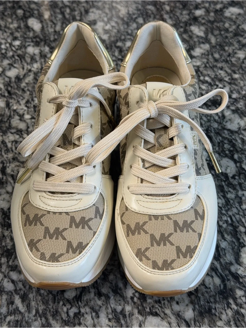 Michael Kors Monique MK Logo Platform Sneakers 6.5